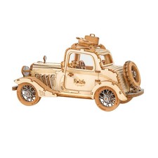 Puzzle 3D Maquette en Bois a Construire pour Adulte Enfants Voiture Ancienne ...