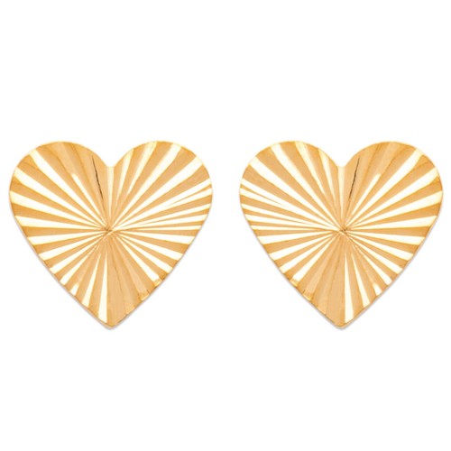 Boucles oreilles puces coeur - d'oreilles,