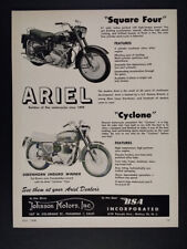 1958 Ariel Square Four & Cyclone Motorcycles vintage print Ad