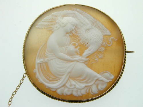Broche cameo antique or - cameo,