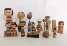 Kokeshi Lot de 12 Poupées