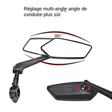 #Rétroviseur gauche Vélo Universel Guidon 22-25mm Rotatif 360° VTT, Scooter