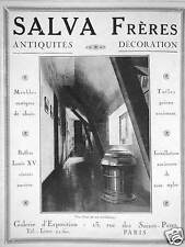 ADVERTISEMENT SALVA FRERES ANTIQUE DECORATION RUSTIC FURNITURE OF CHOICE