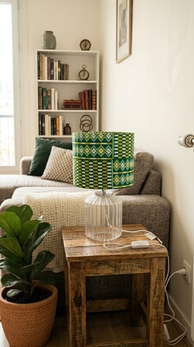 Lampe table verre - table,