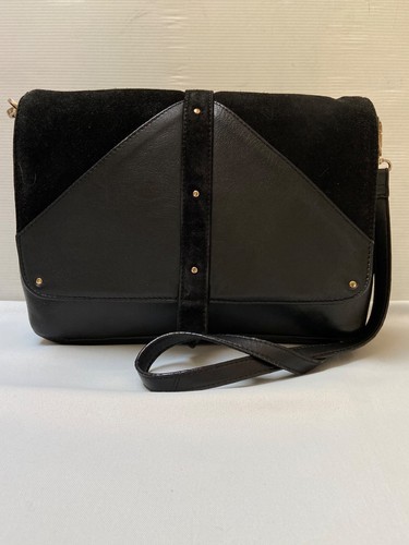 Sac besace cuir daim noir - besace,