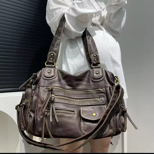 Grand sac vintage - , multi-poches