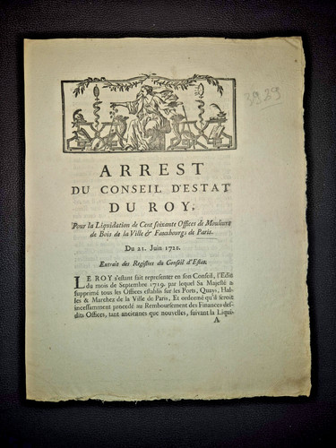 Arret conseil etat 1721 - conseil,