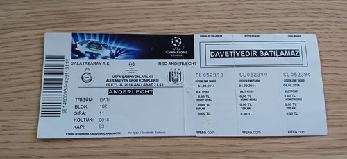 Ticket 2014 galatasaray - ticket,