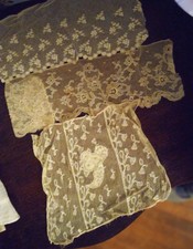 Three Lace Remnants One A Tambour #826