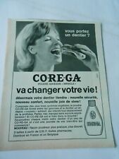 1967 Corega Will Change Your Life For Your Dentures Advertising
