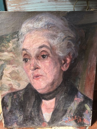 Portrait femme huile sur - huile,
