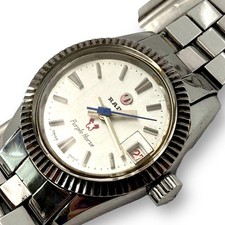 Montre vintage suisse RADO violet cheval date automatique cadran argenté acie...