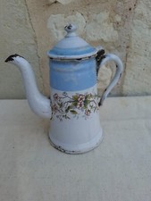 CAFETIERE EMAILLEE DECOR DE FLEURS