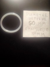 Anneau du plaisir, cockring pour homme en silicone blanc extensible 60/50/05 mm