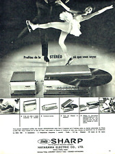 Advertising 1222 1963 Sharp Stereo Radio Turntable Phonoradi