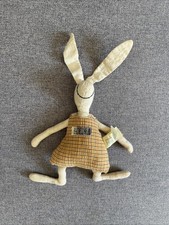 Doudou Lapin Gris Et Carreau DIFRAX