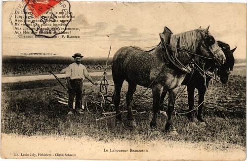 Cpa laboureur beauceron - cpa,