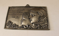 Plaque Victor Hugo Maman – Étain La Fontaine | 10x16 cm | Poétique & Vintage