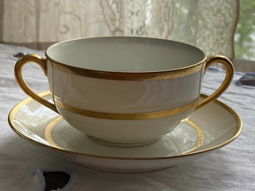 Antique limoges cream soup - antique,