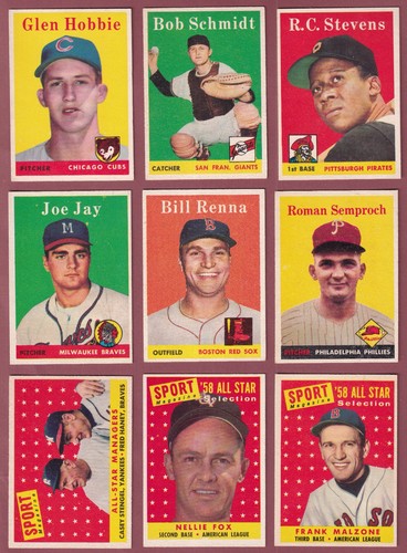 1958 topps baseball - topps, (441-495)