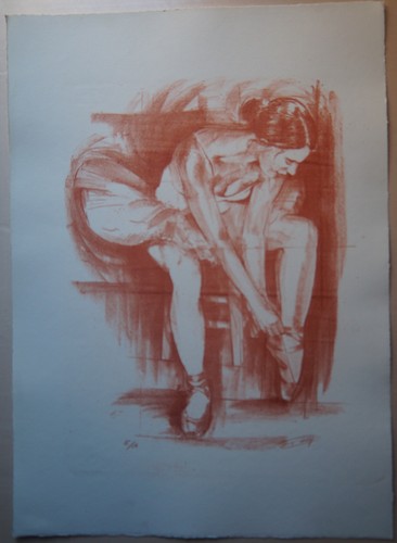 Lithographie ballerine e a - , e.a