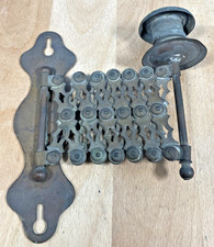 Antique Brass Accordion Candle Holder Wall Sconce Piano #2