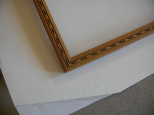 Ancien cadre bois - ancien, en