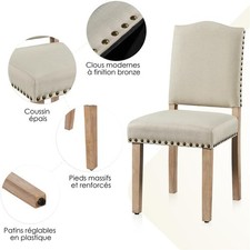 Lot de 2 Chaises de Salle à