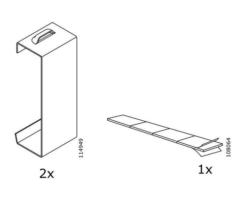 Pièce compatible ikea - 2x,