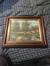 ancien tableau huile sur toile