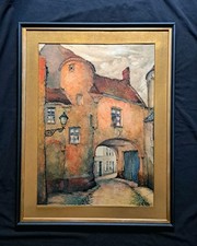 Aquarelle impressionniste signée A. VEREECKEN 1925 - École belge + 4 CD neufs