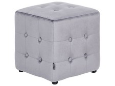 Pouf en Velours Repose-Pieds