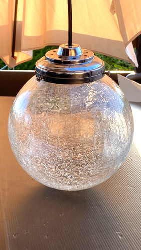 Ancien globe verre - verre, craquele