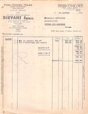 1947 ANTIQUE TOLES FONTES IRONS ETS SERVANT BRERES A POITIERS - M. QUERRIOUX A