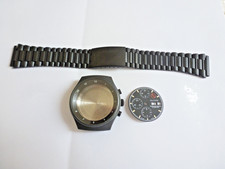 Orfina Porsche Design case bracelet 3H Black dial PVD Military for Lemania 5100