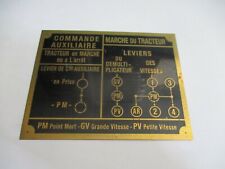 Nameplate Sign Latil Tractor Tractor Brass