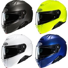 HJC Casque De Moto - I91 Solide - Casque Touring À Rabat Avec Visière Solaire