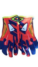 Gants Cross Enduro MTB Kart Mini Moto Quad UFO Plast Bleu Aranzio Fluo