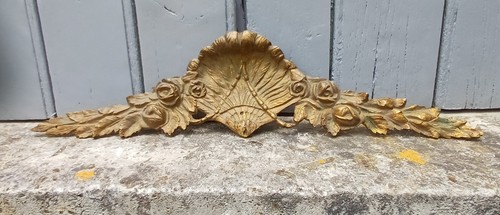 Fronton ancien bronze doré - en,