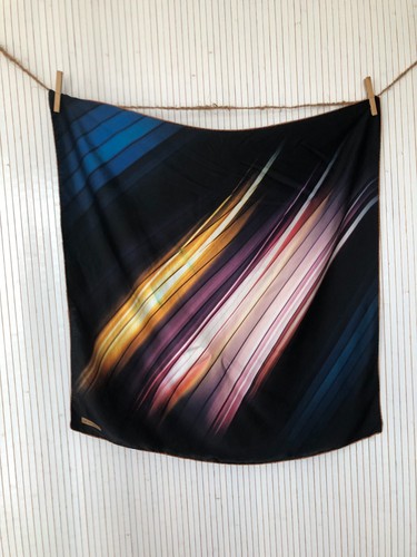 Foulard carré soie vintage - de,