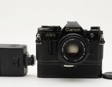 Appareil photo argentique Canon AE-1 35mm 50mm f/1.8 Lens w/PowerWinder A...