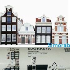 IKEA BJORKSTA  78 ¾x55" Amsterdam buildings Frame Not Included  105.004.84 New