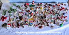 lot d'Anciennes petites décorations de Noël , en bois ou autres