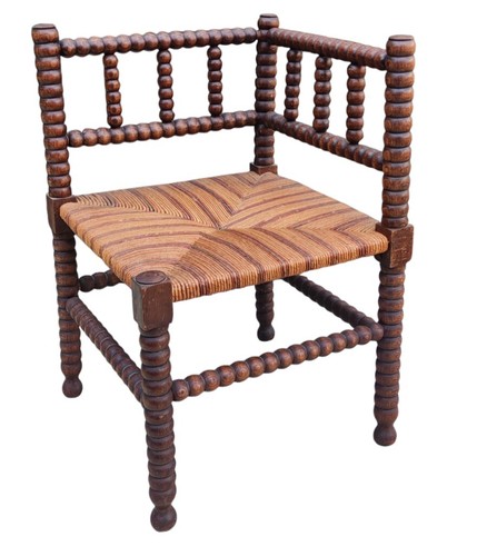 Ancien fauteuil chaise angle - d,