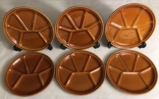 Lot2 De 6 Assiettes À Fondue En Barbotine Signées Gien France D 21 Cm