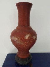 Asian vase. Vase asiatique Japon Japanese décor poisson carpe koi fish