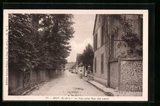Old postcard Jouy, view taken Rue des Larris 