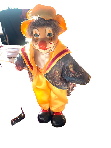 Figurine clown porcelaine - figurine,