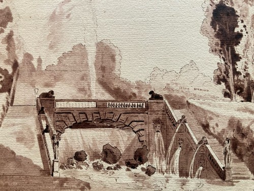 Dessin encre lavis xviiie - dessin,