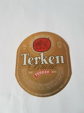 Etiquette bière brune TERKEN 